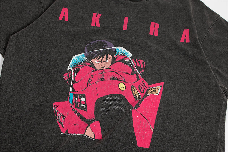 cyberpunk oversized shirt featuring 24ss summer vintage retro anime printing high street t shirt tops