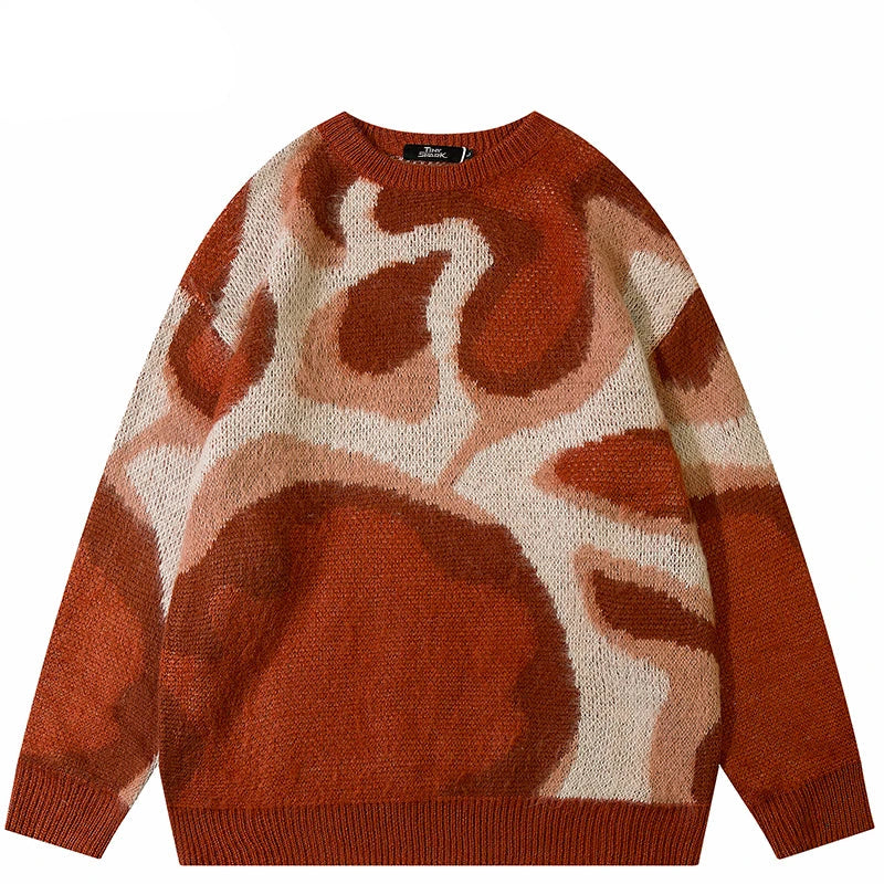 grunge oversized flame jumper built for warmth and edge, essential for winter street style, men’s streetwear clothing piece f