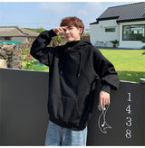 Autumn Turtleneck Fleece Hoodies Men 2024 New High Street Oversize Pullover Hoodie Unisex Y2K Vintage Hooded Sweatshirts Clothes