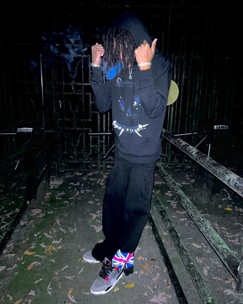 Y2K Autumn Winter Outfit Long Sleeve Hoodie Dark Retro Printed Sweatsh