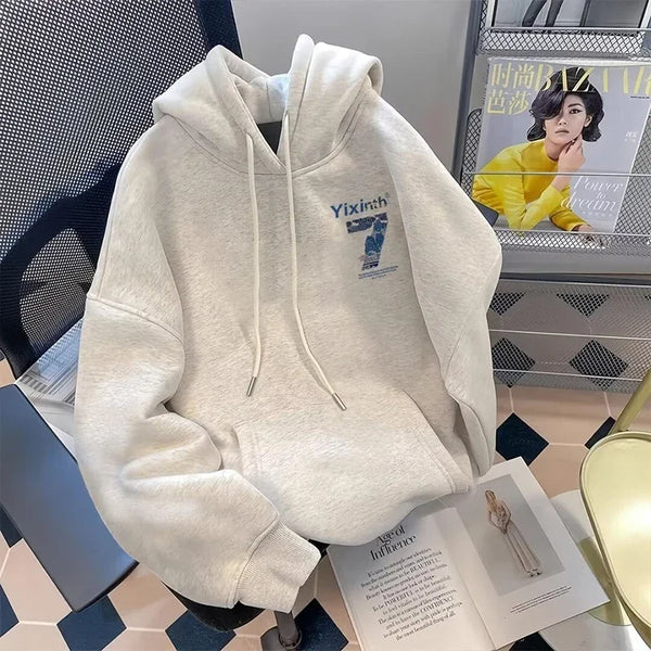 Autumn Creative Seven Graphic Hoodies Mens Cotton Fleece Printed Hoode