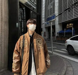 grunge street bomber, modern fit for men, oversized fit