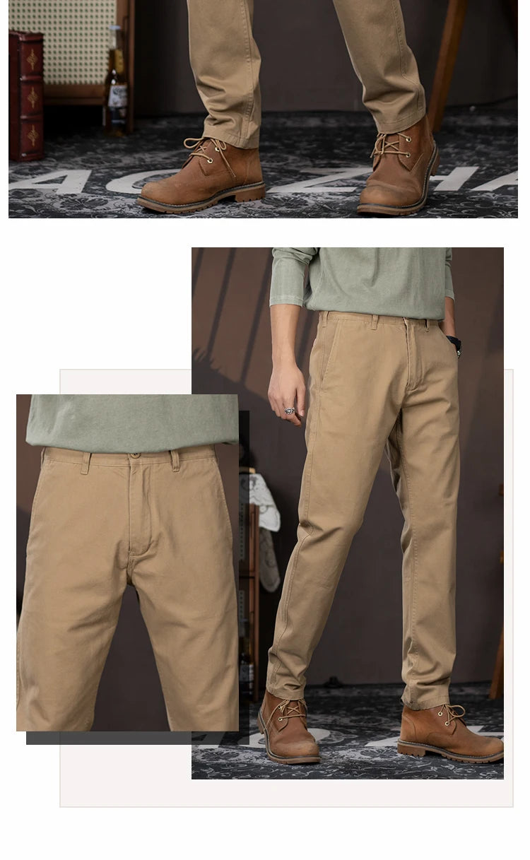 men business casual fashion pure cotton commute pants japanese streetwear amikaji fashion straight cargo pant trouser unique cargo style 2016