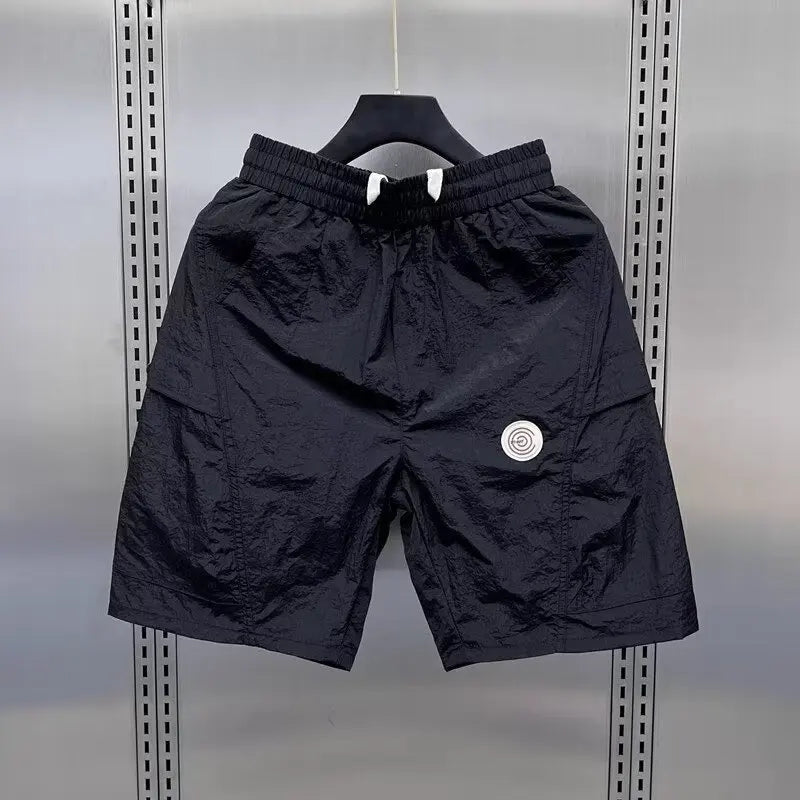 Retro Cargo Shorts Men's Japan fashion Fashion Brand Loose Straight INS casual Short quick-dry  2024 Men's Summer Sports Shorts