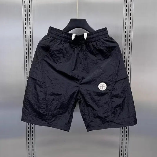Retro Cargo Shorts Men's Japan fashion Fashion Brand Loose Straight INS casual Short quick-dry  2024 Men's Summer Sports Shorts