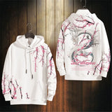 Fashion Hip Hop Dragon Hoodie Streetwear Men Casual Spring Autumn Clot