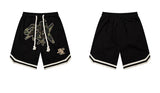 hip hop loose shorts elastic waist pants fashion letter embroidery shorts men casual drawstring streetwear sportswear gym shorts unique shorts style 2330