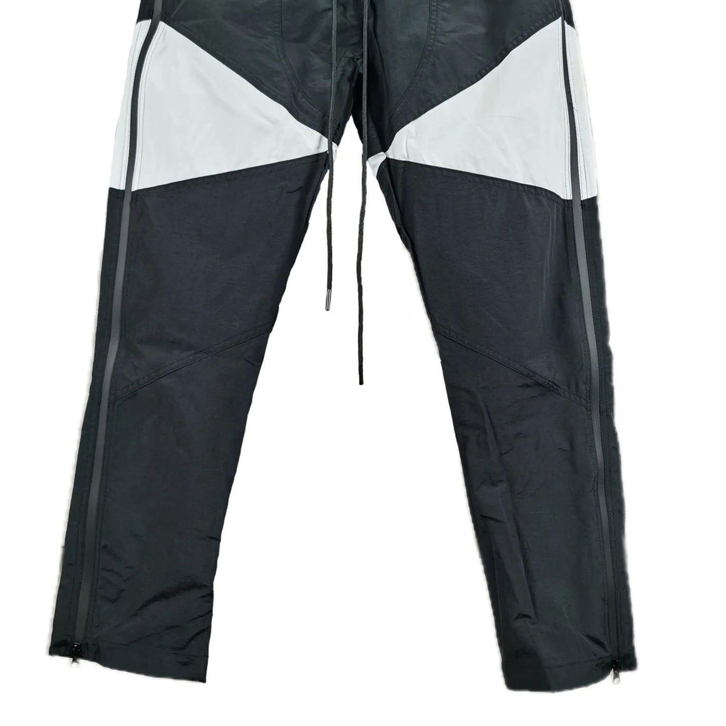 three dimensional adhesive zipper splicing functional patchwork cargo trousers mens high street vibe thin nylon cargo pants unique cargo style 1955