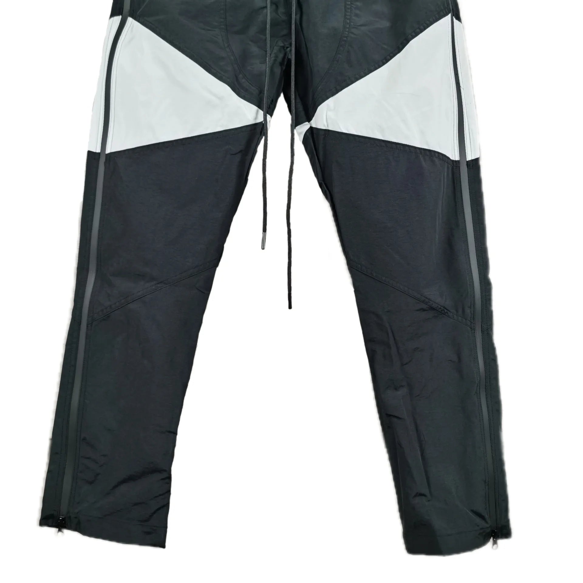 three dimensional adhesive zipper splicing functional patchwork cargo trousers mens high street vibe thin nylon cargo pants unique cargo style 1955