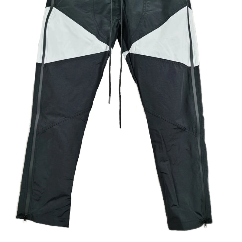three dimensional adhesive zipper splicing functional patchwork cargo trousers mens high street vibe thin nylon cargo pants unique cargo style 1955