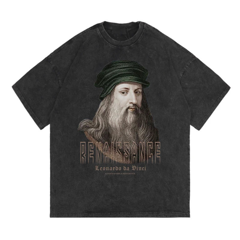 Skatercore Top – Rainbowtouches Washed Mens Oversized T Shirt Vintage – Urban Streetwear for Men & Women