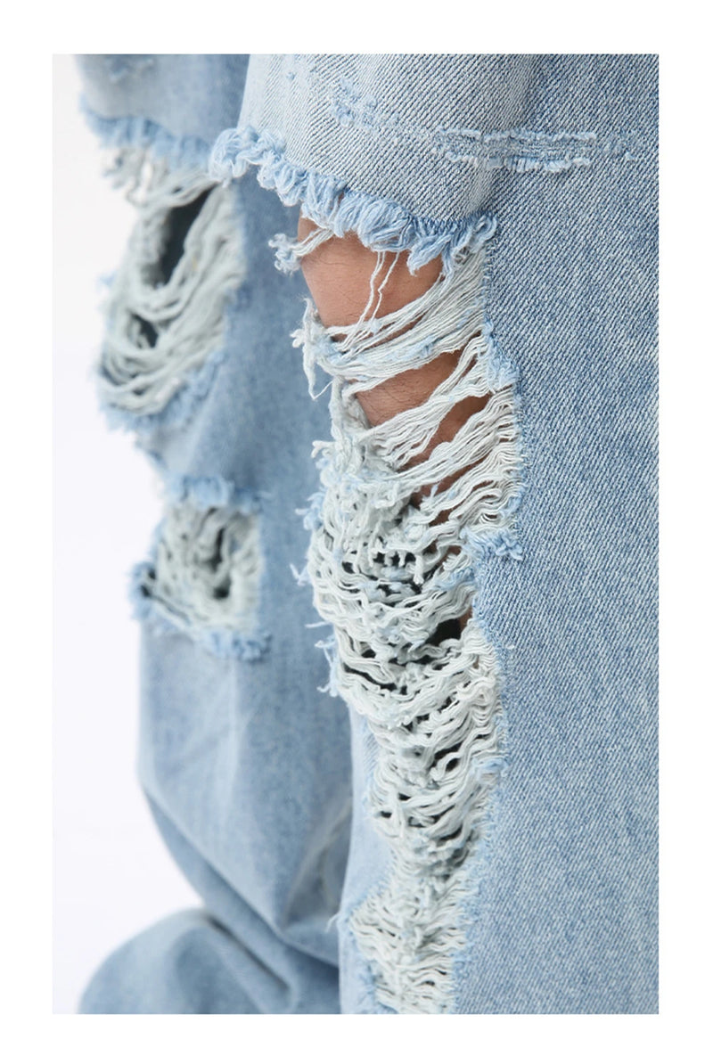 vintage ripped straight jeans blue baggy jeans trousers streetwear luxury loose casual distressed denim pants male y2k hombre unique jeans style 584
