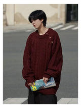 minimalist knit jumper, daily wear essential, trendy urban fashion top for men, layered streetwear look