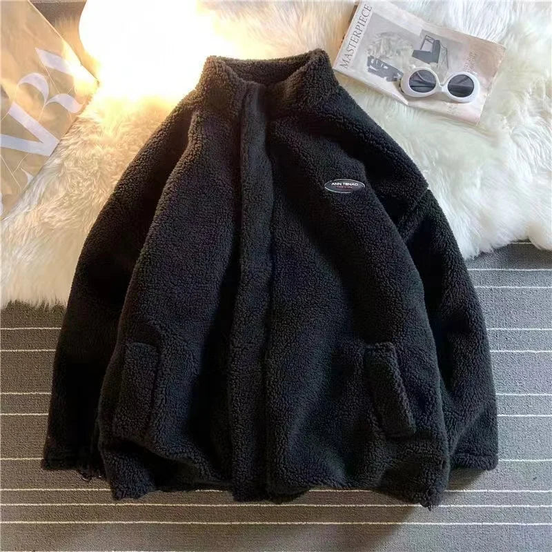 minimalist street zip-up, streetwear for men, fall streetwear outfit, oversized style, layered fashion, modern aesthetic, graphic detail