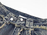 high street jeans mens spring autumn rough edge splicing design trendy denim pants multiple pockets punk cowboy flared trousers unique jeans style 428