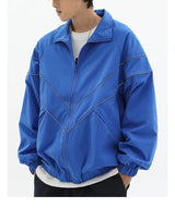 minimalist street zip-up, streetwear for men, fall streetwear outfit, oversized style, layered fashion, modern aesthetic, graphic detail