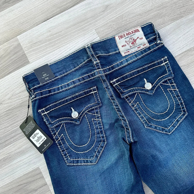 true faith embroidered jeans vintage street gothic loose casual denim hip hop red trousers couples baggy pants y2k clothes unique jeans style 4089
