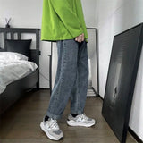 2023 spring new luxury fashion loose straight jeans men retro fashion high street pants boutique clothing simple style unique jeans style 3815