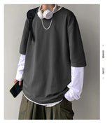Sadcore Vintage print – Autumn Mens Casual Long Sleeve T Shirt Plus Size Sweatshirts