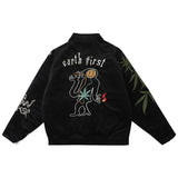 trendy coat featuring kanye co branded commemorative high quality heavy industry fully embroidered cotton winter jacket for men and women design – premium quality jacket for men