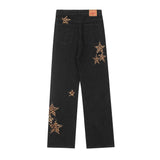 black baggy jeans men star patchwork straight denim pants fashion jeans male streetwear hip hop y2k loose trousers unique jeans style 827
