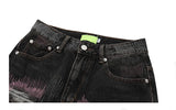 harajuku irregular scratched ripped holes denim jeans men zipper jeans hip hop streetwear new casual straight joggers jean pants unique joggers style 3959