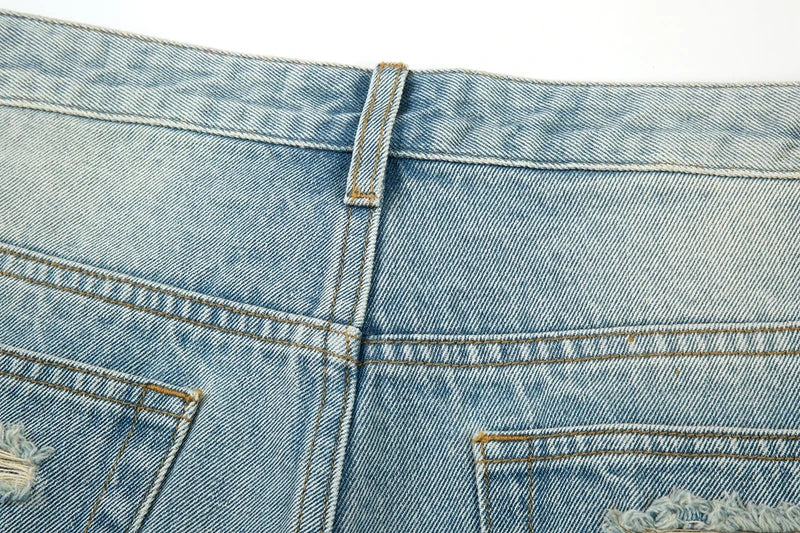 washed blue oversized torn jeans for men streetwear hip hop large destroyed wide leg jeans baggy straight ripped denim pants unique jeans style 5451