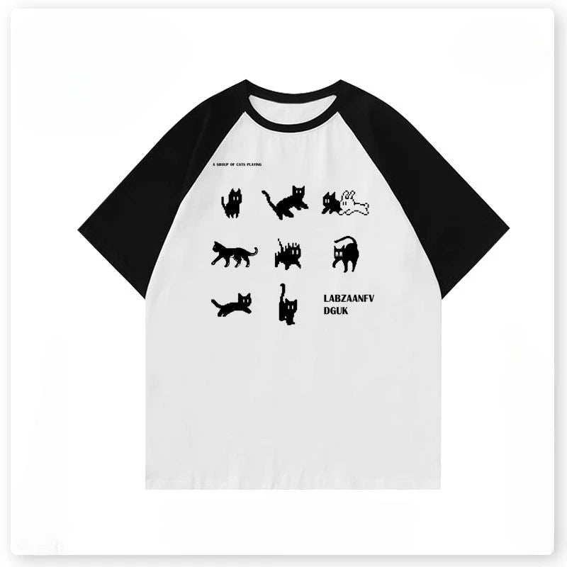 Gothic Melting smiley – Korean Style Hong Kong Style Creative Animal Print Pure Cott
