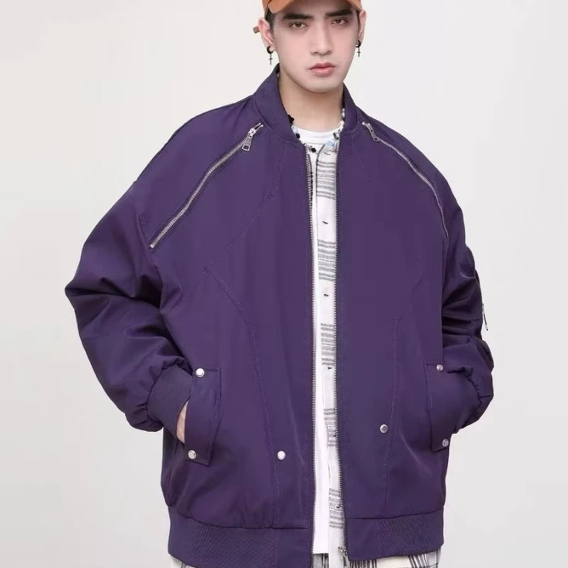 graphic winter jacket, 2025 streetwear trend, cool weather