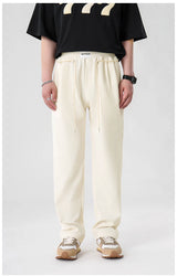 mens pants casual elastic waist drawstring straight trousers streetwear new fashion traf homme pants unique default style 3288
