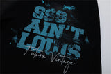 Saint Louis 24SS Future Vintage Splashing Ink Graffiti Making Dirty Water Making Old Drawstring Shorts For Summer
