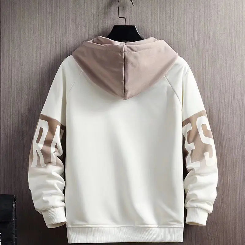 Male Clothes Hooded Green Loose Sweatshirt For Men Hoodies Fleeced Pas