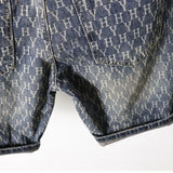 european and american fashion brand cowboy middle pants mens five point shorts non fading washed printed denim shorts unique jeans style 2065