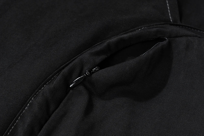 functional multi pockets overalls pantalones hombre baggy mens black cargo pants y2k streetwear loose baggy trousers oversized unique cargo style 894