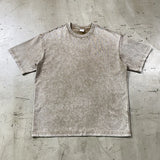 2024 Wax Dyed Vintage Tshirts Distressed Washing Edge Grinding cotton Tshirt for Mens European and American Short Sleeves Tees