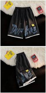2024 mens casual shorts hip hop streetwear male gyms loose short pants joggers streetwear pants korean fashion men shorts unique joggers style 1915