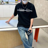 Skatercore Melting smiley – American Retro Dropped Shoulder Loose Short Sleeved T Shirt