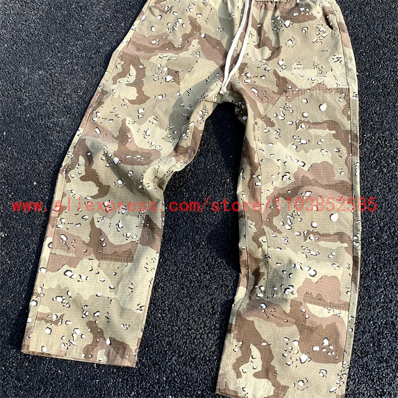 2024 new american vintage direct casual functional work pants heavy duty washed outdated logging pants desert camo high street unique default style 2971