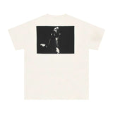 Skatercore Aesthetic print tee – Vintage Band Cobain Portrait Print Heavyweight Short Sleeve