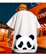 Skatercore Tribal flames – Funny Cartoon Panda Graphic Print Cotton T Shirt For Men Sum
