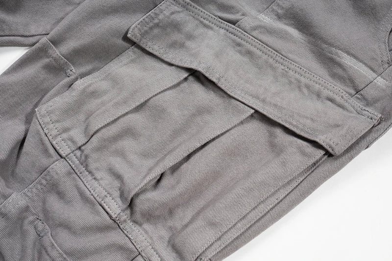 streetwear big pockets sashes pleated baggy jeans for men and women washed straight casual cargo pants oversize denim trousers 1 unique cargo style 78