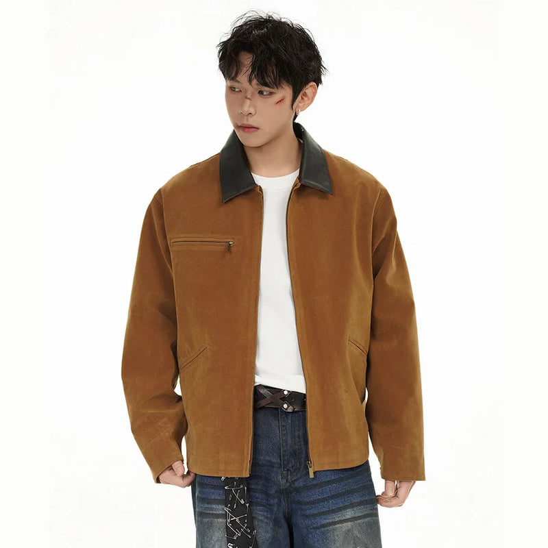 leather varsity jacket, layered style, men's streetwear fashion, trendy oversized fit, urban techwear design, modern hip hop 