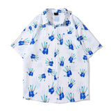 "Blue Hands" Unisex Men Women Streetwear Graphic Shirt Daulet Apparel