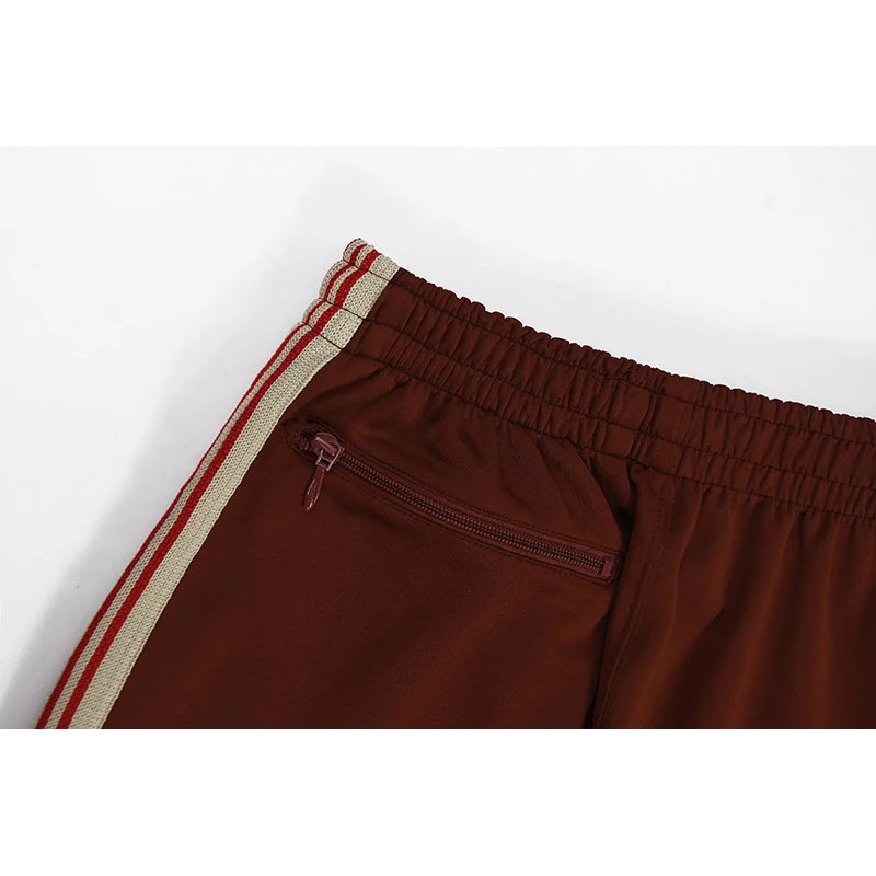 tie xiuhong high quality men woman pants chaopai versatile side edge weaving stripe embroidery loose joggers sweatpants casual joggers