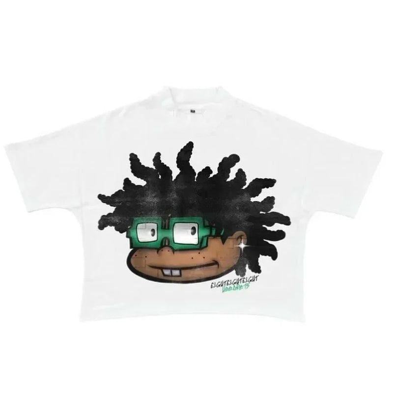 Trapwear Graphic tee – Harajuku Y2K Oversized T Shirt Vintage Girl Graphic T Shirts