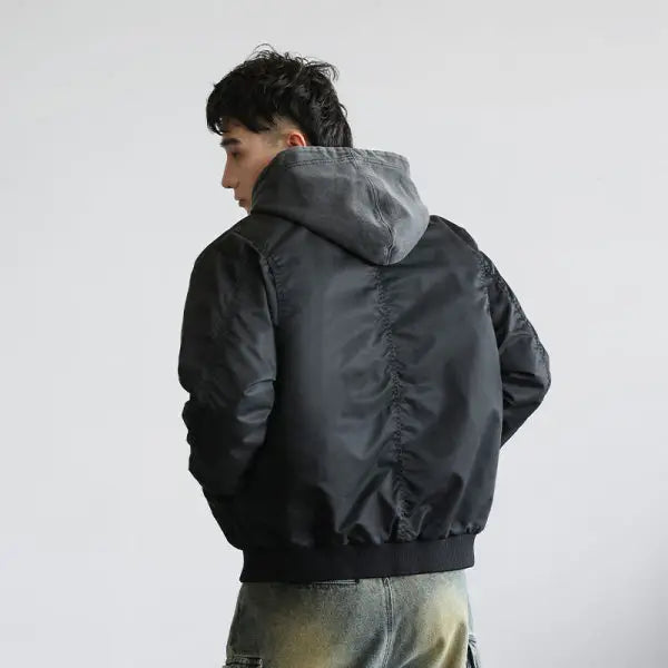 double-layered streetwear hoodie, 2025 trend piece - aesthetic hip hop inspired casual wear