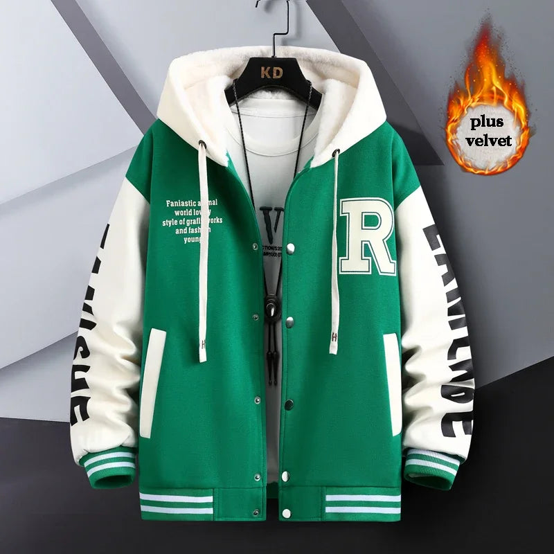 Bomber high fashion hooded nan vintage oversized