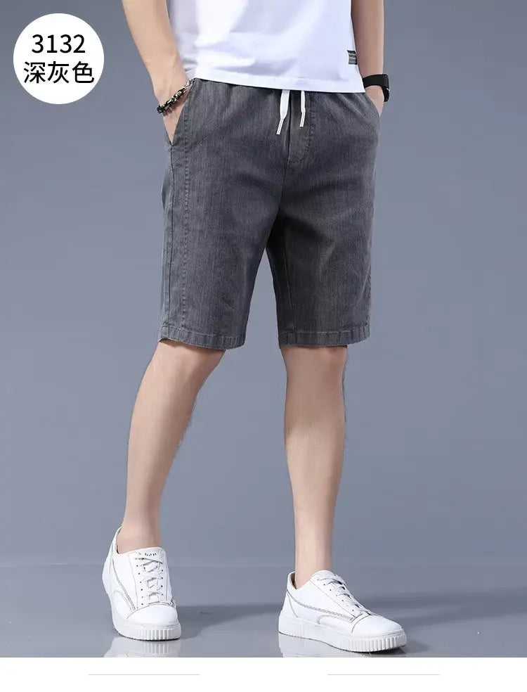 mens pants shorts thin harajuku casual elastic waist sweatpants male short 2024 summer jogger streetwear breathable shorts unique joggers style 1379