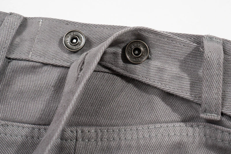 streetwear big pockets sashes pleated baggy jeans for men and women washed straight casual cargo pants oversize denim trousers 1 unique cargo style 81