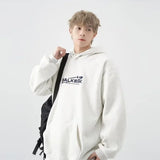 Oversized Urban Half Zip Hoodie – Winter Letter Embroidered Baggy Hoodies For Men Y2K Vintage Streetwear Hooded Sweatshirt Hip Hop Fashion Fleece Pullover Hoody | Zip Knit Drop #195